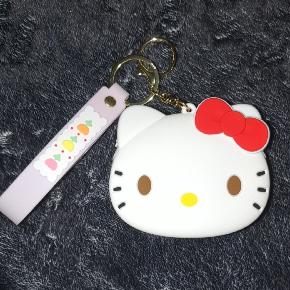 Hello Kitty White and Red Bag Charm/ Wristlet